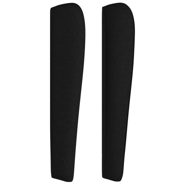 Cabecero con orejas de tela negro 103x23x118/128 cm Cabecero con orejas de tela negro 103x23x118/128 cm