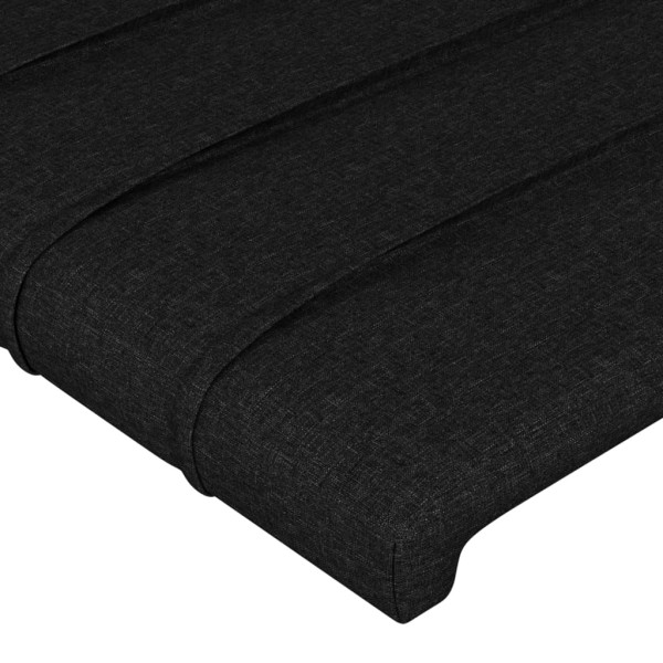 Cabecero con orejas de tela negro 103x23x118/128 cm Cabecero con orejas de tela negro 103x23x118/128 cm