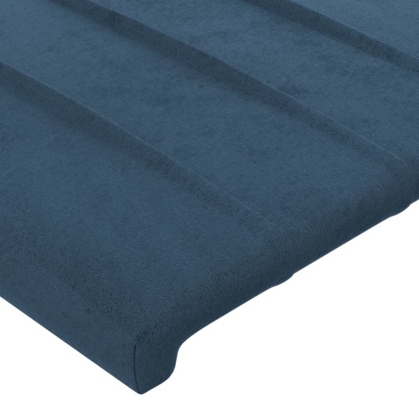 Cabecero con orejas de terciopelo azul oscuro 83x23x118/128 cm Cabecero con orejas de terciopelo azul oscuro 83x23x118/128 cm