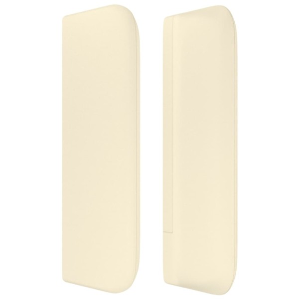 Cabecero de cuero sintético color crema 163x16x78/88 cm Cabecero de cuero sintético color crema 163x16x78/88 cm