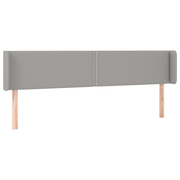 Cabecero de tela gris claro 183x16x78/88 cm Cabecero de tela gris claro 183x16x78/88 cm