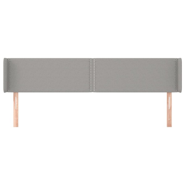 Cabecero de tela gris claro 183x16x78/88 cm Cabecero de tela gris claro 183x16x78/88 cm