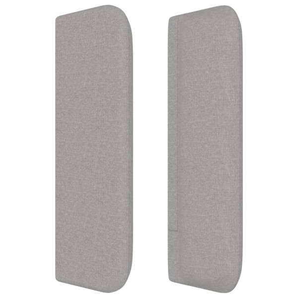 Cabecero de tela gris claro 183x16x78/88 cm Cabecero de tela gris claro 183x16x78/88 cm