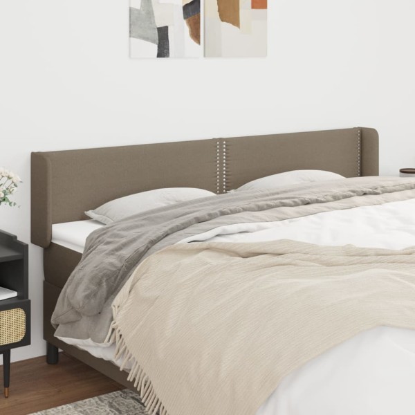 Cabecero de tela gris taupe 203x16x78/88 cm Cabecero de tela gris taupe 203x16x78/88 cm
