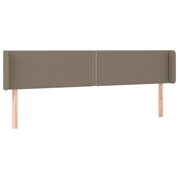 Cabecero de tela gris taupe 203x16x78/88 cm Cabecero de tela gris taupe 203x16x78/88 cm