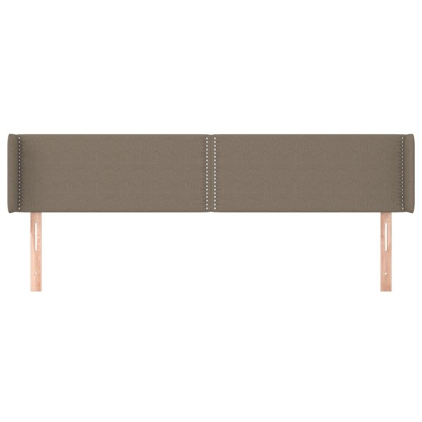 Cabecero de tela gris taupe 203x16x78/88 cm Cabecero de tela gris taupe 203x16x78/88 cm