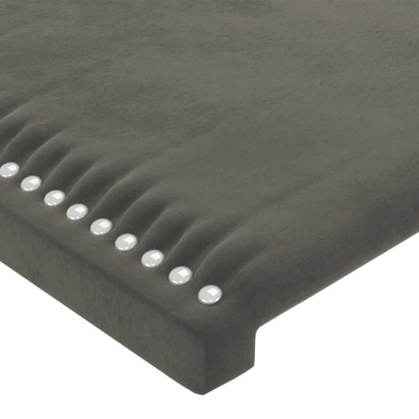 Cabecero de terciopelo gris oscuro 147x16x78/88 cm Cabecero de terciopelo gris oscuro 147x16x78/88 cm