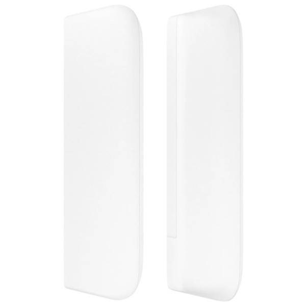 Cabecero de cuero sintético blanco 83x16x78/88 cm Cabecero de cuero sintético blanco 83x16x78/88 cm