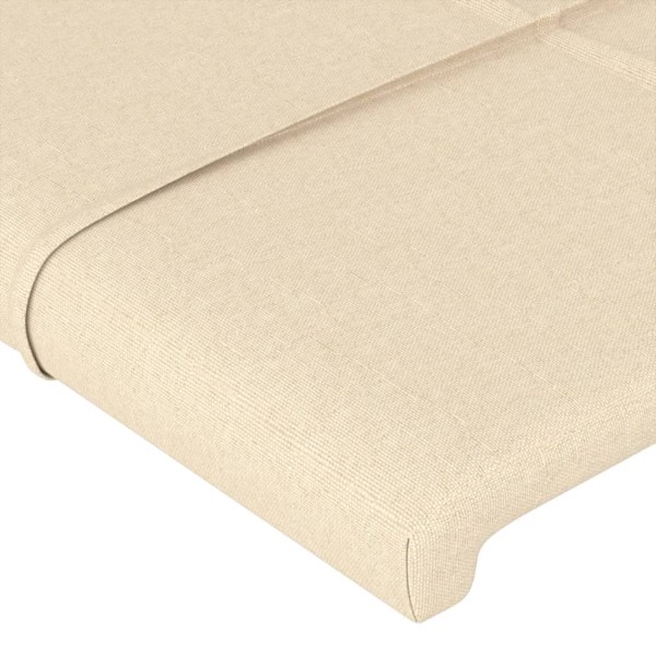 Cabecero de tela color crema 163x16x78/88 cm Cabecero de tela color crema 163x16x78/88 cm