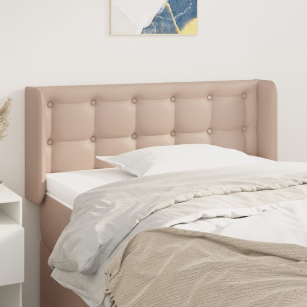 Cabecero de cuero sintético color capuchino 103x16x78/88 cm Cabecero de cuero sintético color capuchino 103x16x78/88 cm