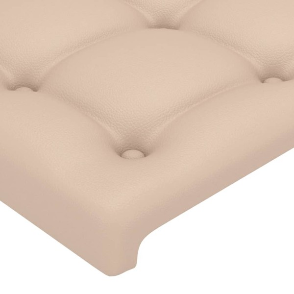 Cabecero de cuero sintético color capuchino 103x16x78/88 cm Cabecero de cuero sintético color capuchino 103x16x78/88 cm