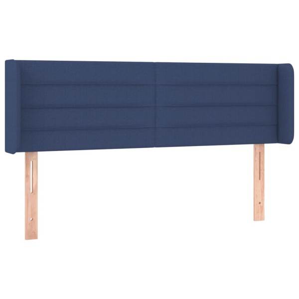 Cabecero de tela azul 147x16x78/88 cm Cabecero de tela azul 147x16x78/88 cm