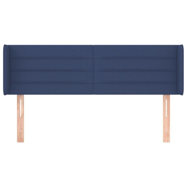 Cabecero de tela azul 147x16x78/88 cm Cabecero de tela azul 147x16x78/88 cm