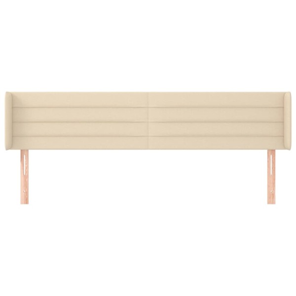 Cabecero de tela color crema 183x16x78/88 cm Cabecero de tela color crema 183x16x78/88 cm