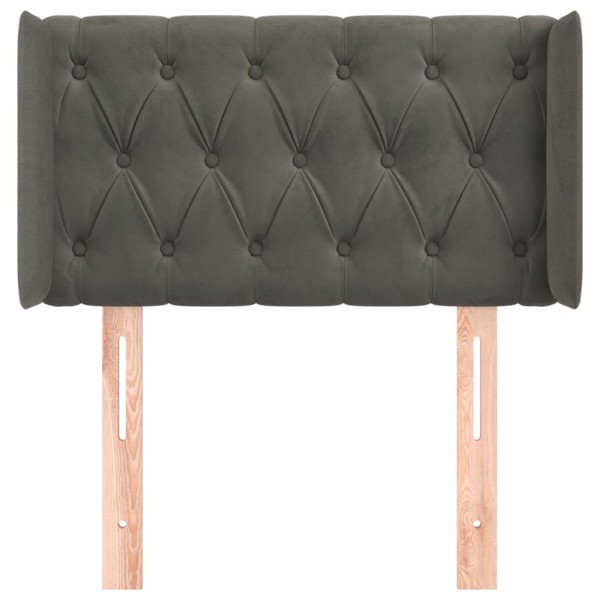 Cabecero de terciopelo gris oscuro 83x16x78/88 cm Cabecero de terciopelo gris oscuro 83x16x78/88 cm