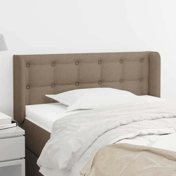Cabecero de tela gris taupe 103x16x78/88 cm Cabecero de tela gris taupe 103x16x78/88 cm