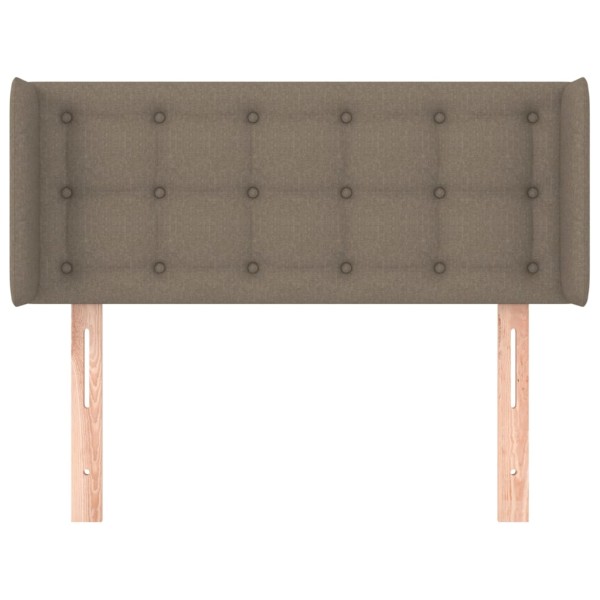 Cabecero de tela gris taupe 103x16x78/88 cm Cabecero de tela gris taupe 103x16x78/88 cm