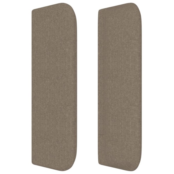 Cabecero de tela gris taupe 103x16x78/88 cm Cabecero de tela gris taupe 103x16x78/88 cm