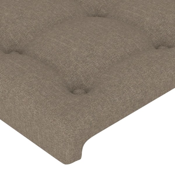 Cabecero de tela gris taupe 103x16x78/88 cm Cabecero de tela gris taupe 103x16x78/88 cm