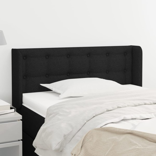 Cabecero de tela negro 103x16x78/88 cm Cabecero de tela negro 103x16x78/88 cm