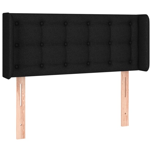 Cabecero de tela negro 103x16x78/88 cm Cabecero de tela negro 103x16x78/88 cm