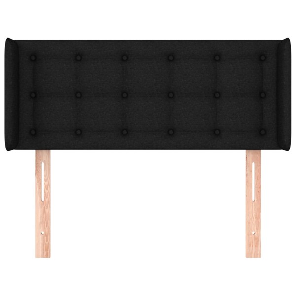 Cabecero de tela negro 103x16x78/88 cm Cabecero de tela negro 103x16x78/88 cm