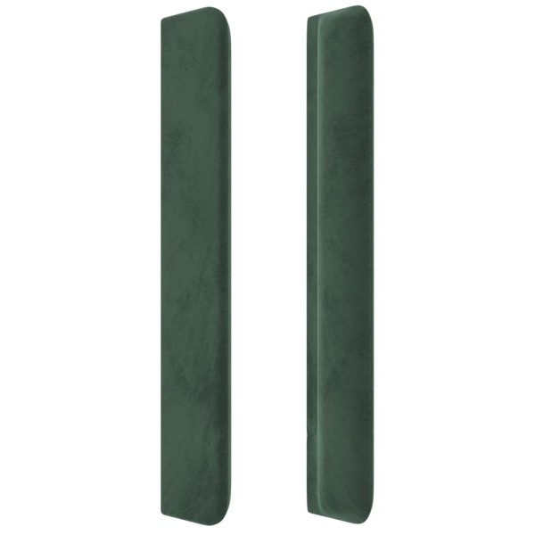 Cabecero con orejas de terciopelo verde oscuro 147x16x118/128cm Cabecero con orejas de terciopelo verde oscuro 147x16x118/128cm