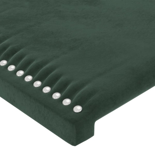 Cabecero con orejas de terciopelo verde oscuro 147x16x118/128cm Cabecero con orejas de terciopelo verde oscuro 147x16x118/128cm