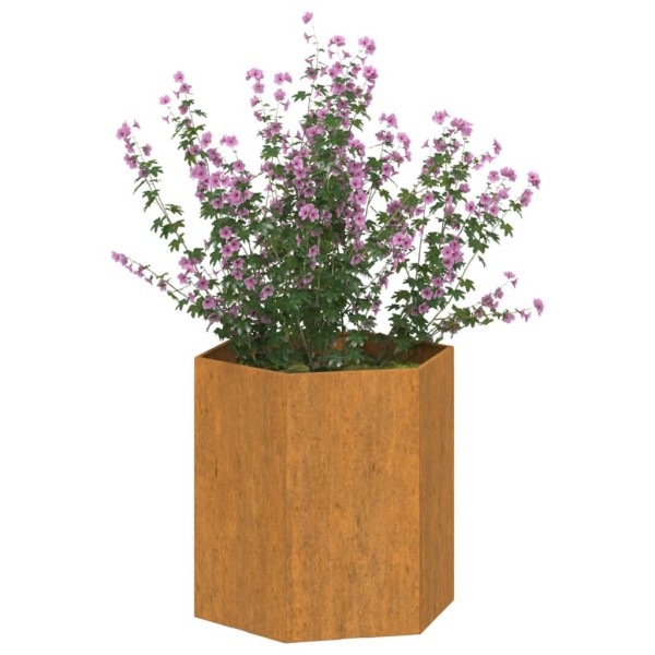 Jardinera de acero corten oxidado 40x40x45 cm