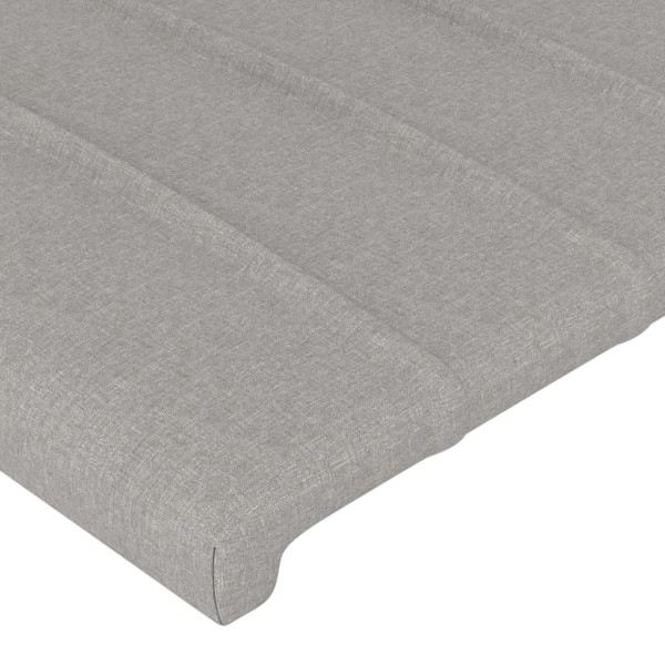 Cabecero con orejas de tela gris claro 163x16x118/128 cm Cabecero con orejas de tela gris claro 163x16x118/128 cm
