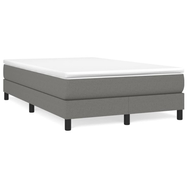 Estructura de cama box spring tela gris oscuro 120x200 cm Estructura de cama box spring tela gris oscuro 120x200 cm