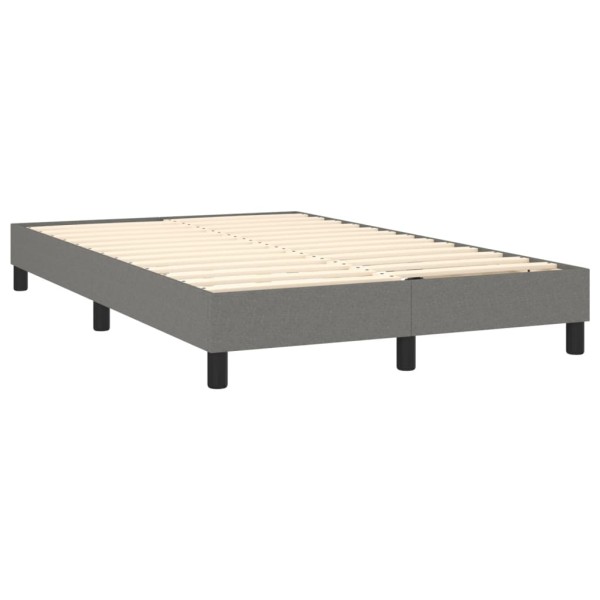 Estructura de cama box spring tela gris oscuro 120x200 cm Estructura de cama box spring tela gris oscuro 120x200 cm