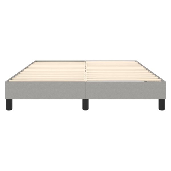 Estructura de cama box spring tela gris claro 140x190 cm Estructura de cama box spring tela gris claro 140x190 cm