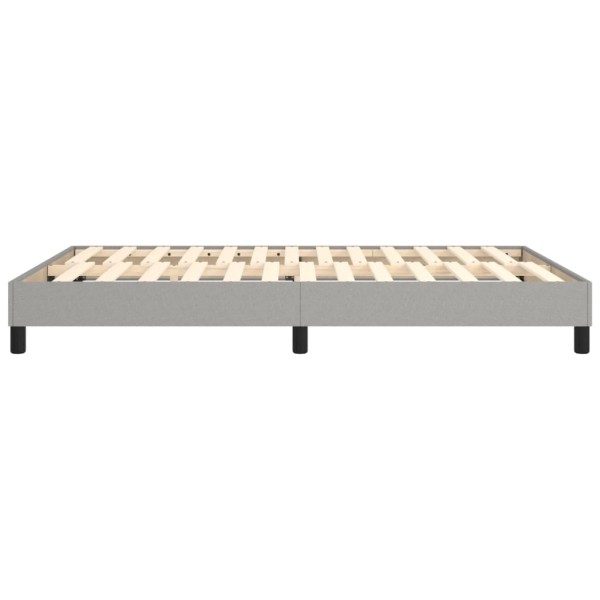 Estructura de cama box spring tela gris claro 140x190 cm Estructura de cama box spring tela gris claro 140x190 cm