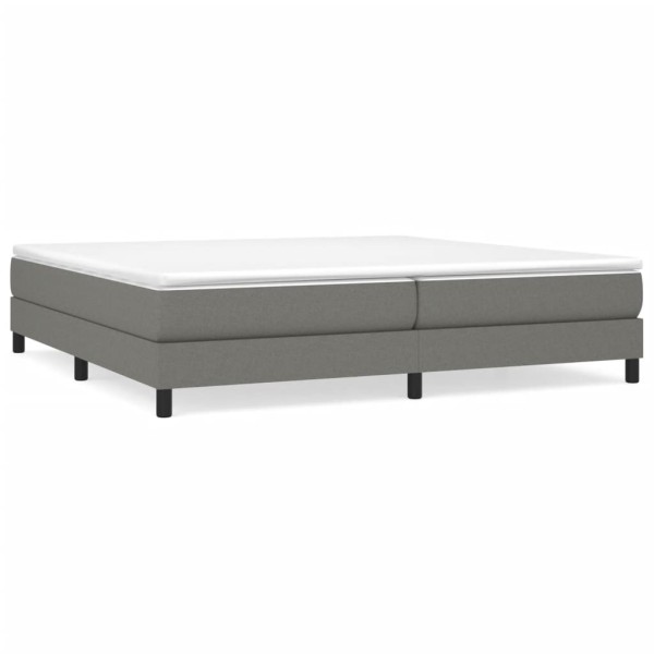 Estructura de cama box spring tela gris oscuro 200x200 cm Estructura de cama box spring tela gris oscuro 200x200 cm
