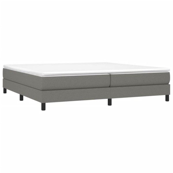 Estructura de cama box spring tela gris oscuro 200x200 cm Estructura de cama box spring tela gris oscuro 200x200 cm