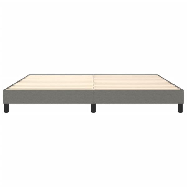 Estructura de cama box spring tela gris oscuro 200x200 cm Estructura de cama box spring tela gris oscuro 200x200 cm