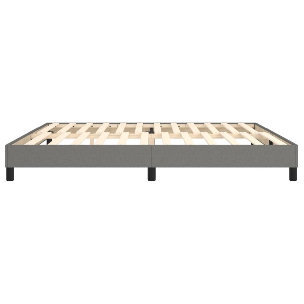Estructura de cama box spring tela gris oscuro 200x200 cm Estructura de cama box spring tela gris oscuro 200x200 cm