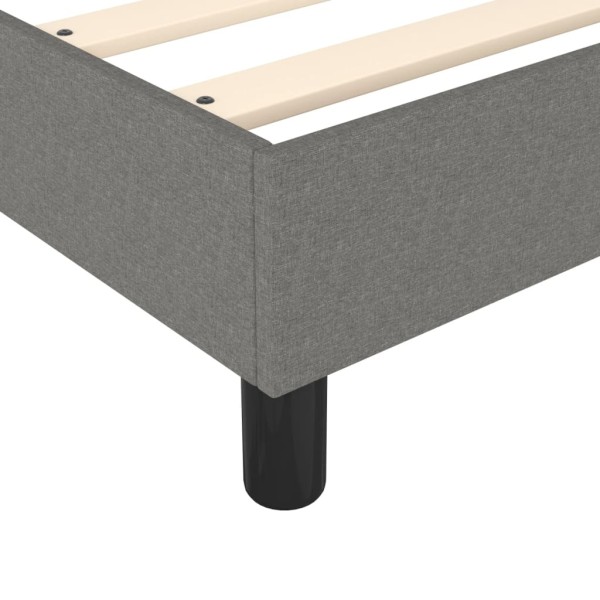 Estructura de cama box spring tela gris oscuro 200x200 cm Estructura de cama box spring tela gris oscuro 200x200 cm