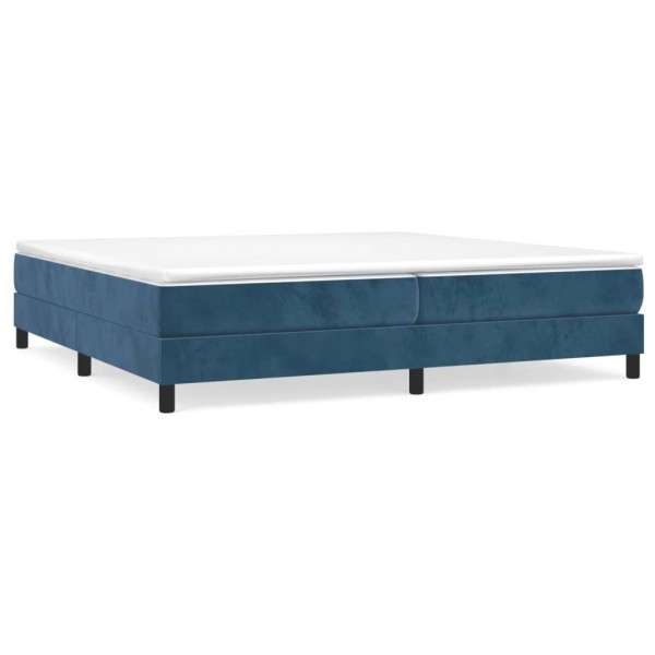 Estructura de cama box spring terciopelo azul oscuro 200x200 cm Estructura de cama box spring terciopelo azul oscuro 200x200 cm
