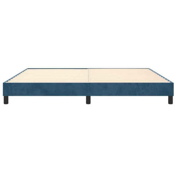 Estructura de cama box spring terciopelo azul oscuro 200x200 cm Estructura de cama box spring terciopelo azul oscuro 200x200 cm