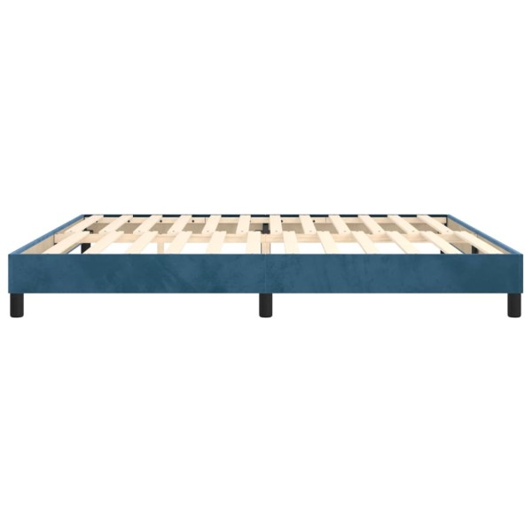 Estructura de cama box spring terciopelo azul oscuro 200x200 cm Estructura de cama box spring terciopelo azul oscuro 200x200 cm