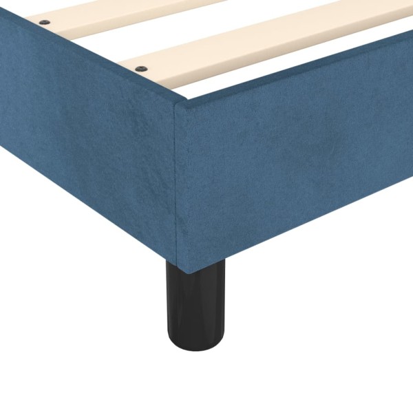 Estructura de cama box spring terciopelo azul oscuro 200x200 cm Estructura de cama box spring terciopelo azul oscuro 200x200 cm