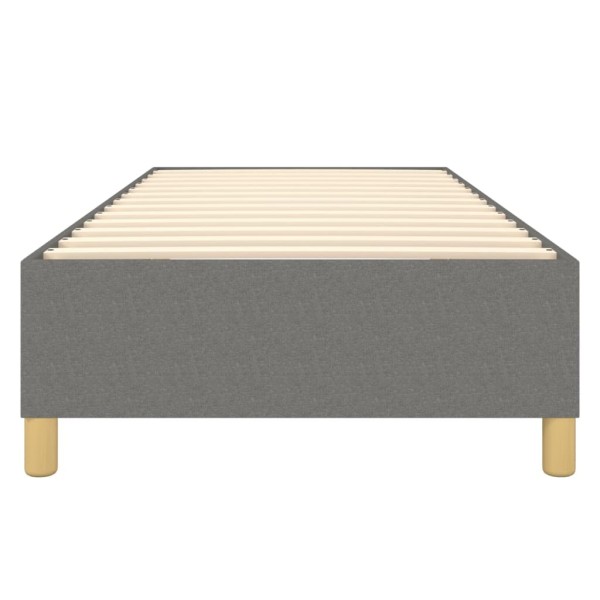 Estructura de cama box spring tela gris oscuro 90x190 cm Estructura de cama box spring tela gris oscuro 90x190 cm