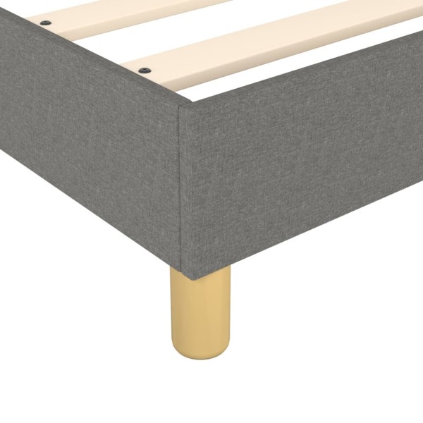 Estructura de cama box spring tela gris oscuro 90x190 cm Estructura de cama box spring tela gris oscuro 90x190 cm