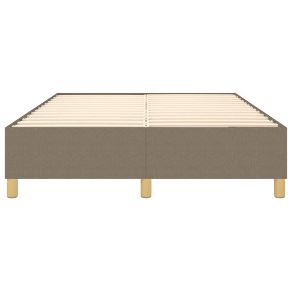 Estructura de cama box spring tela gris taupe 140x190 cm