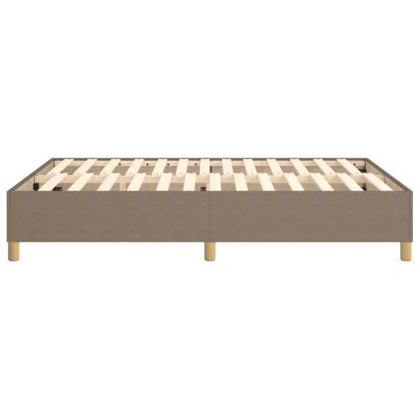 Estructura de cama box spring tela gris taupe 140x190 cm