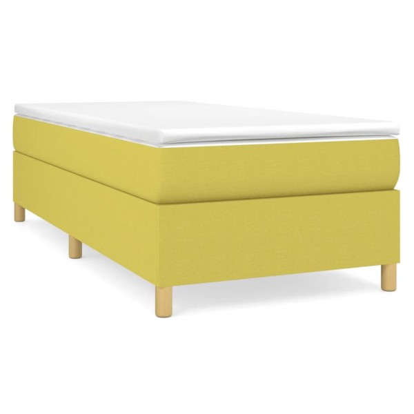Estructura de cama box spring tela verde 80x200 cm Estructura de cama box spring tela verde 80x200 cm