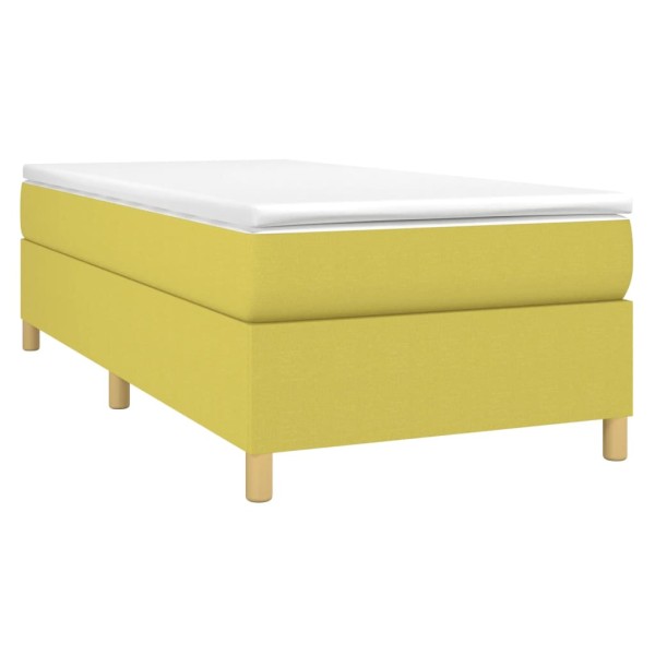 Estructura de cama box spring tela verde 80x200 cm Estructura de cama box spring tela verde 80x200 cm