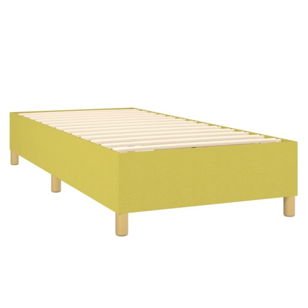 Estructura de cama box spring tela verde 80x200 cm Estructura de cama box spring tela verde 80x200 cm
